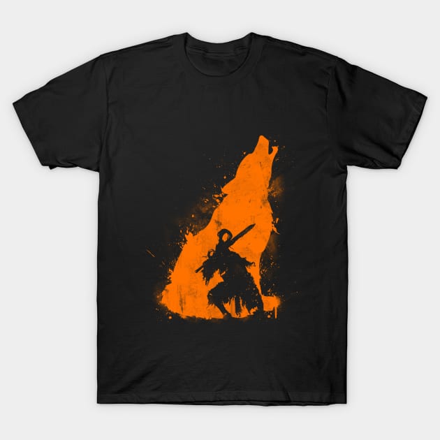 The walker of abyss v. Orange T-Shirt by Taki93